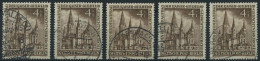 ENGROS 106 O, 1953, 4 Pf. Gedächtniskirche, 5 Prachtwerte, Gepr. D. Schlegel, Mi. 100.- - Collections