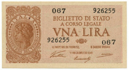 1 LIRA BIGLIETTO DI STATO LUOGOTENENZA UMBERTO VENTURA 23/11/1944 FDS - Regno D'Italia – Autres