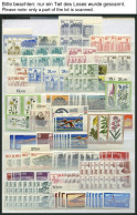 LOTS , 1969-85, Saubere Dublettenpartie Auf Einsteckseiten, Etwas Lückenhaft, Aber Reichhaltig, Fast Nur Pracht, Mi. übe - Unused Stamps