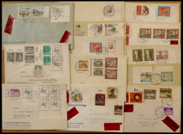 LOTS 1958-71, 13 Verschiedene Portogerechte Briefe Mit Bogenecken Und Formnummern, Fast Nur Prachterhaltung - Other & Unclassified