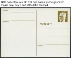 GANZSACHEN P 90b BRIEF, 1973, 15 Pf. Heuss In Dünnen Lettern, Weiß, Ungebraucht, 10 Prachtkarten, Mi. 170.- - Autres & Non Classés