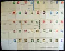GANZSACHEN Aus P 1d-113 BRIEF, 1949-74, 58 Verschiedene Ungebrauchte Ganzsachenkarten, Fast Nur Prachterhaltung - Colecciones