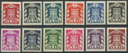 SAARLAND D D 33-44 , 1949, Wappen, Postfrischer Prachtsatz, Mi. 150.- - Dienstmarken