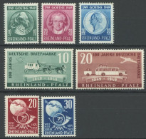 RHEINLAND PFALZ 46-52 , 1949, 3 Postfrische Prachtsätze, Mi. 83.- - Altri & Non Classificati