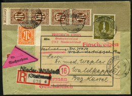 AMERIK. U. BRITISCHE ZONE 5,6 BRIEF, 1946, 8 Pf. Rötlichorange Und 10 Pf. Dunkelorangebraun Im Viererstreifen In Mischfr - Otros & Sin Clasificación