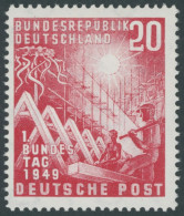 BUNDESREPUBLIK 112 , 1949, 20 Pf. Bundestag Mit Abart S In Post Mit Rotem Fleck (Schantl 112f11B), Postfrisch, Pracht - Nuovi