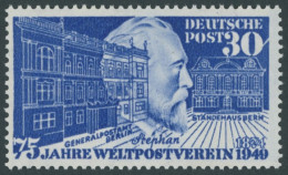 BUNDESREPUBLIK 116I , 1949, 30 Pf. Stephan Mit Abart Schräger Strich An Der 0 Der 30, Falzrest, Pracht - Unused Stamps