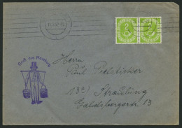 BUNDESREPUBLIK 123 Paar BRIEF, 1952, 2 Pf. Posthorn Im Waagerechten Paar Als Mehrfachfrankatur Auf Drucksache, Pracht - Storia Postale