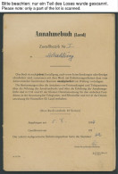 BUNDESREPUBLIK 129 BRIEF, 1954, Annahmebuch (Land), Zustellbezirk I In Schalding, 32 Seiten Komplett, Die Gebühr Wurde M - Briefe U. Dokumente