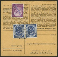 BUNDESREPUBLIK 132 Paar BRIEF, 1954, 30 Pf. Posthorn Im Waagerechten Paar Rückseitig Mit 110 Pf. Zusatzfrankatur Auf Pak - Cartas & Documentos