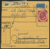 BUNDESREPUBLIK 137VIII BRIEF, 1954, 80 Pf. Posthorn Mit Abart Roter Strich Zwischen S Und P In Bundespost, Als Einzelfra - Storia Postale