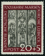 BUNDESREPUBLIK 140 , 1951, 20 Pf. Marienkirche, Pracht, Mi. (100.-) - Neufs