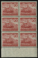 BUNDESREPUBLIK 152 , 1952, 20 Pf. Helgoland Im Unterrandsechserblock, Pracht, Mi. 90.- - Unused Stamps