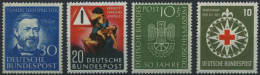 BUNDESREPUBLIK 161-64 , 1952/3, 4 Prachtwerte, Mi. 118.- - Neufs