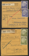 BUNDESREPUBLIK 194/5 BRIEF, 1958, 1 DM (2x) Und 2 DM Heuss, Je Als Mehrfachfrankatur Auf Paketkarte, 3 Karten Feinst (Ma - Covers & Documents
