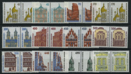 BUNDESREPUBLIK A. 1468-1860 Paar , 1990-96, Sehenswürdigkeiten In Waagerechten Paaren, Pracht, Mi. 122.- - Unused Stamps