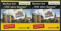 MARKENHEFTCHEN MH 48a,b , 2002, Markenheftchen 100 Jahre Bautzen, Beide Typen, Pracht, Mi. 60.- - Other & Unclassified