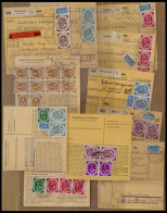 LOTS 1953/4, Partie Von 27 Paketkarten Mit Verschiedenen Frankaturen, Dabei Auch Bessere Einzel- Mehrfachfrankaturen Und - Otros & Sin Clasificación