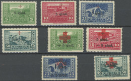 ALBANIEN 96-103 **, 1924, Rotes Kreuz I Und II, 2 Sätze Feinst/Pracht, Mi- 200.- - Albanien