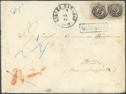 DÄNEMARK 6 Paar BRIEF, 1859, 16 S. Grauviolett Im Paar Auf Brief Mit Nummernstempel 170 (KIELER BAHNHOF) Und Preußischer - Autres & Non Classés