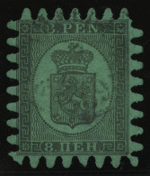 FINNLAND 6Cx O, 1867, 8 P. Schwarz Auf Grün, Praktisch Alle Zungen, Pracht - Andere & Zonder Classificatie