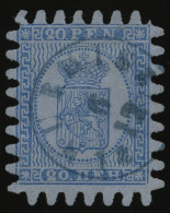 FINNLAND 8C O, 1866, 20 P. Blau, Blauer K2 NURMIS, Alle Zungen, Pracht - Altri & Non Classificati