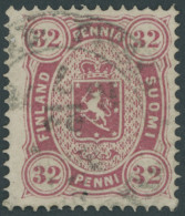 FINNLAND 11 O, 1875, 32 P. Karminrosa, Kabinett, Gepr. Pfenninger, Mi. 600.- - Altri & Non Classificati