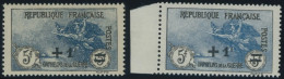 FRANKREICH 151 , 1922, 5 Fr. Kriegswaisen In Blau Und Blaugrau (Yvert Nr. 169 Und 169a), Postfrisch, 2 Prachtwerte, Yver - Andere & Zonder Classificatie