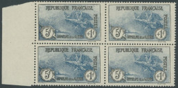 FRANKREICH 214 VB , 1926, 5 Fr. Kriegswaisen Im Randviererblock, Postfrisch, Pracht, Mi. (720.-) - Autres & Non Classés