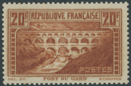 FRANKREICH 242C , 1931, 20 Fr. Brücke über Den Gard, Gezähnt K 13, Postfrisch, Pracht, Mi. 500.- - Autres & Non Classés