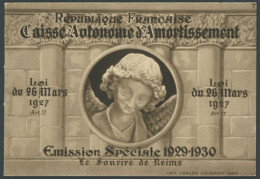 FRANKREICH 248MH , 1930, 1.50 Fr. Staatsschuldentilgungskasse Im Kompletten Markenheftchen, Pracht, Mi. 900.- - Andere & Zonder Classificatie