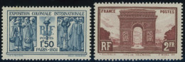 FRANKREICH 262/3 , 1931, Kolonialausstellung Und Triumphbogen, Postfrisch, 2 Prachtwerte, Mi. 120.- - Other & Unclassified