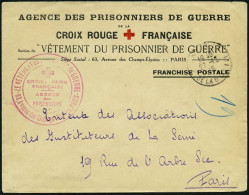 FRANKREICH FELDPOST 1915, Orts-Vordruckbrief Der Französischen Rotkreuzgesellschaft Mit Portofreiheitsvernerk Und Rotem  - Guerre De 1914-18
