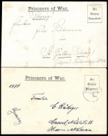 BRITISCHE MILITÄRPOST 1918/9, Prisoners Of War, 2 Zensierte Faltbriefe Nach Deutschland Bzw. In Die Schweiz, In Beiden L - ...-1840 Prephilately