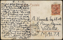 BRITISCHE MILITÄRPOST 129 BRIEF, 1923, 11/2 P. König Georg V Mit K1 FIELD POST OFFICE/No. 12, Militärbase Chanek, Auf Fe - Gebruikt