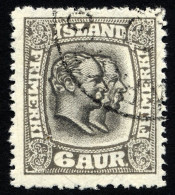 ISLAND 80 O, 1918, 6 A. Doppelportrait, Rauhe Zähnung, Pracht, Mi. 110.- - Altri & Non Classificati