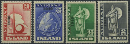 ISLAND 218-21 , 1940, Weltausstellung 1940, Prachtsatz, Mi. 220.- - Otros & Sin Clasificación