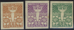 JUGOSLAWIEN 88-90U , 1919, 2 - 5 Fil. Friedensengel, Ungezähnt, Postfrisch, 3 Werte Feinst, Mi. Für 150.- - Autres & Non Classés