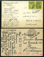 LETTLAND 120,174 BRIEF, 1925/33, 15 Und 10 S. Staatswappen, 2 Ansichtskarten In Die Tschechoslowakei, Pracht - Letonia