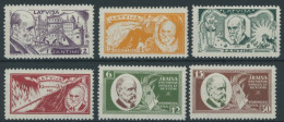 LETTLAND 153-58A , 1930, Rainis-Fonds, Postfrischer Prachtsatz, Mi. 90.- - Lettland