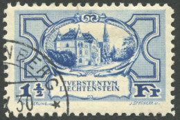 LIECHTENSTEIN 71 O, 1925, 11/2 Fr. Regierungsgebäude, Pracht, Mi. 140.- - Other & Unclassified