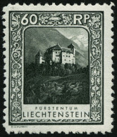 LIECHTENSTEIN 103A , 1930, 60 Rp. Burg Gutenberg, Gezähnt L 101/2, Falzrest, Pracht - Autres & Non Classés