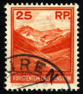 LIECHTENSTEIN 119 O, 1933, 25 Rp. Valünatal Und Naafkopf, Pracht, Mi. 100.- - Sonstige & Ohne Zuordnung