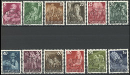 LIECHTENSTEIN 289-300 O, 1951, Landarbeit, Prachtsatz, Mi. 75.- - Altri & Non Classificati