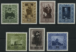 LIECHTENSTEIN 311-14,326-28 , 1953/4, 4. Und 5. Gemäldeserie, 2 Prachtsätze, Mi. 200.- - Autres & Non Classés