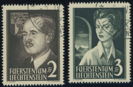 LIECHTENSTEIN 332/3 O, 1955, Fürstenpaar, Pracht, Mi. 130.- - Andere & Zonder Classificatie