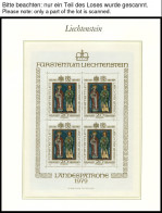 SAMMLUNGEN, LOTS , Komplette Postfrische Sammlung Liechtenstein Von 1970-89 Im Borek Falzlosalbum, Dabei Einige Kleinbog - Verzamelingen