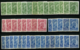 SAMMLUNGEN, LOTS 1-3x , 1912, Fürst Johann II, Gestrichenes Papier, Nr. 1x (14x), 2x (8x) Und 3x (21x), Lot In Unterschi - Verzamelingen