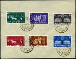 LUXEMBURG 478-83 BRIEF, 1951, Europa Mit Ersttags-Sonderstempel Auf Umschlag, Pracht - Cartas & Documentos