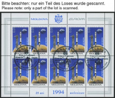 MOLDAVIEN KB O, 1993-99, Europa, Mi.Nr. 94/5, 106-08 Und 304 In Kleinbogen, Nr. 94/5 Zusätzlich Im Zwischensteg-Kleinbog - Moldavië